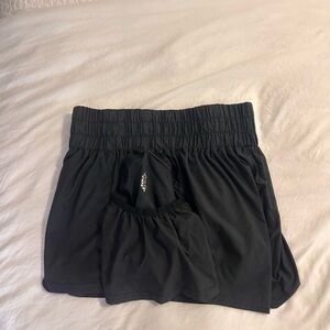 FP Movement Flirt Shorts by Free People Black Athletic Shorts with Inner Liner